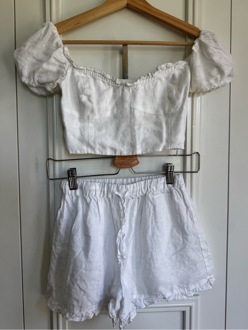 Aritzia/Wilfred Linen Set - Size XXS White